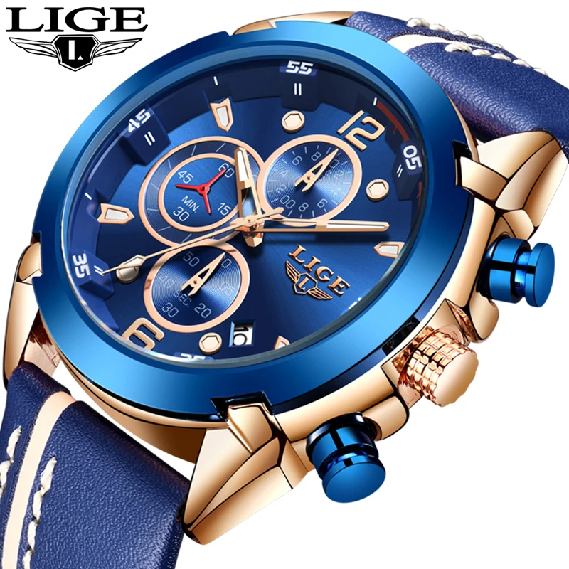 

Reloj Hombre LIGE Mens Watches Top Brand Luxury Military Sport Watch Men Casual Waterproof Quartz WristWatch Relogio Masculino