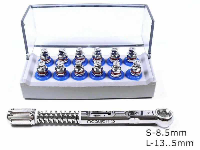 

Dental Implant Torque Wrench Ratchet 10-45NCM Wrench & 12Type Drivers Autoclaved Tools Dentist Materials Products