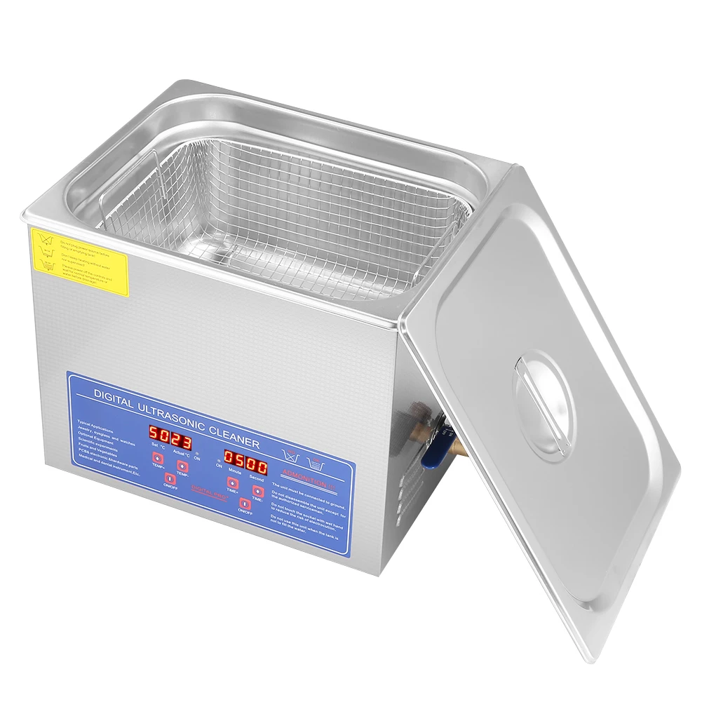 

10L Digital Cleaning Machine Ultrasonic Cleaner Bath Tank Timer Heated Machine