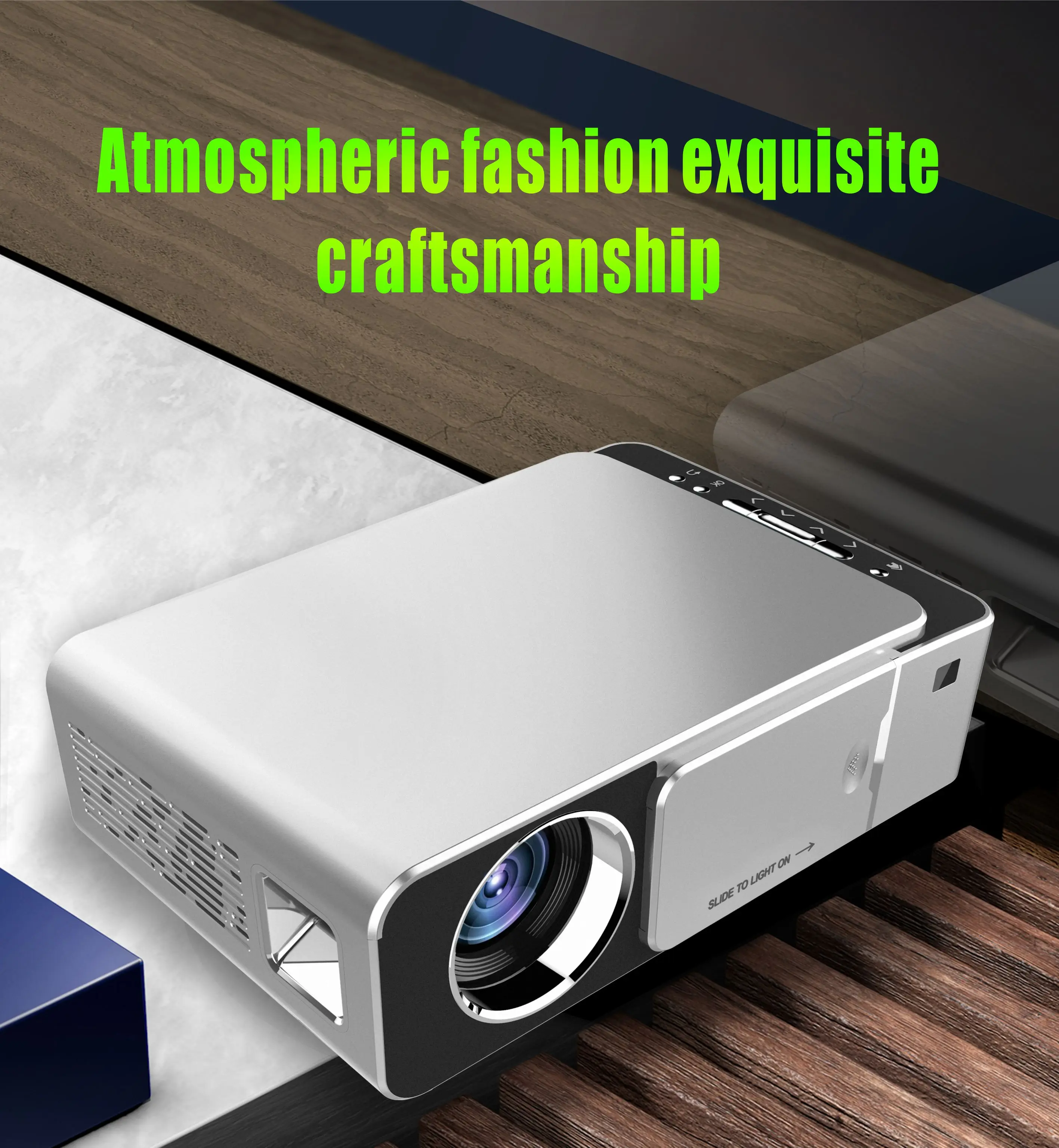

Светодиодный мини-проектор T6, портативный кинопроектор с поддержкой 4k 3d, Android, Wi-Fi, для киноигр, подходит для смартфонов, рождественские подарки