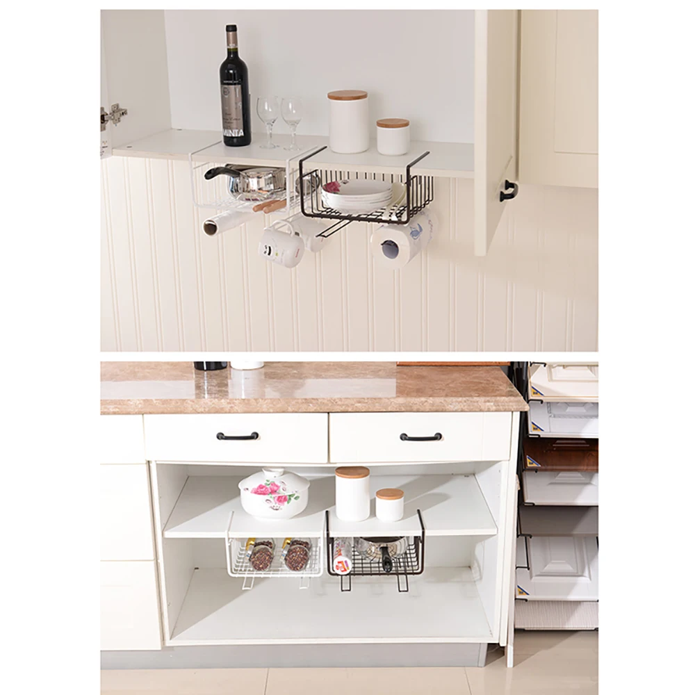 wonderlife kitchen storage container under shelf wire cabinet shelf iron storage basket tableware organizer stand kitchen free global shipping