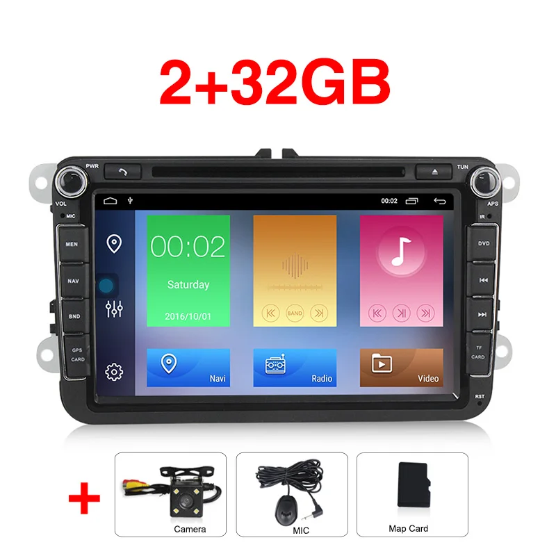 Car dvd camera Android 9,1 " 2din автомобильный dvd Радио мультимедийный плеер для VW Volkswagen/PASSAT b6 b7/Golf 5 6/TOURAN/POLO/SHARAN gps навигация - Цвет: Car dvd camera