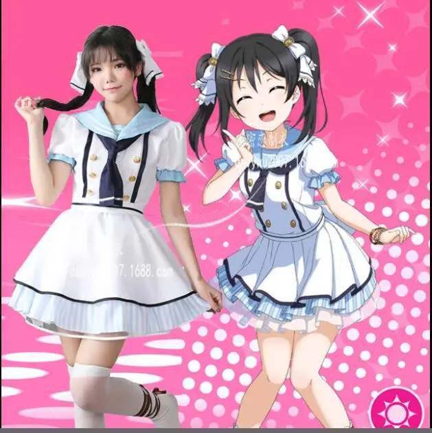 Love live Lovelive Umi Kotori Nico Rin Eli пиратский косплей костюм матроса платье взрослый Сейлор