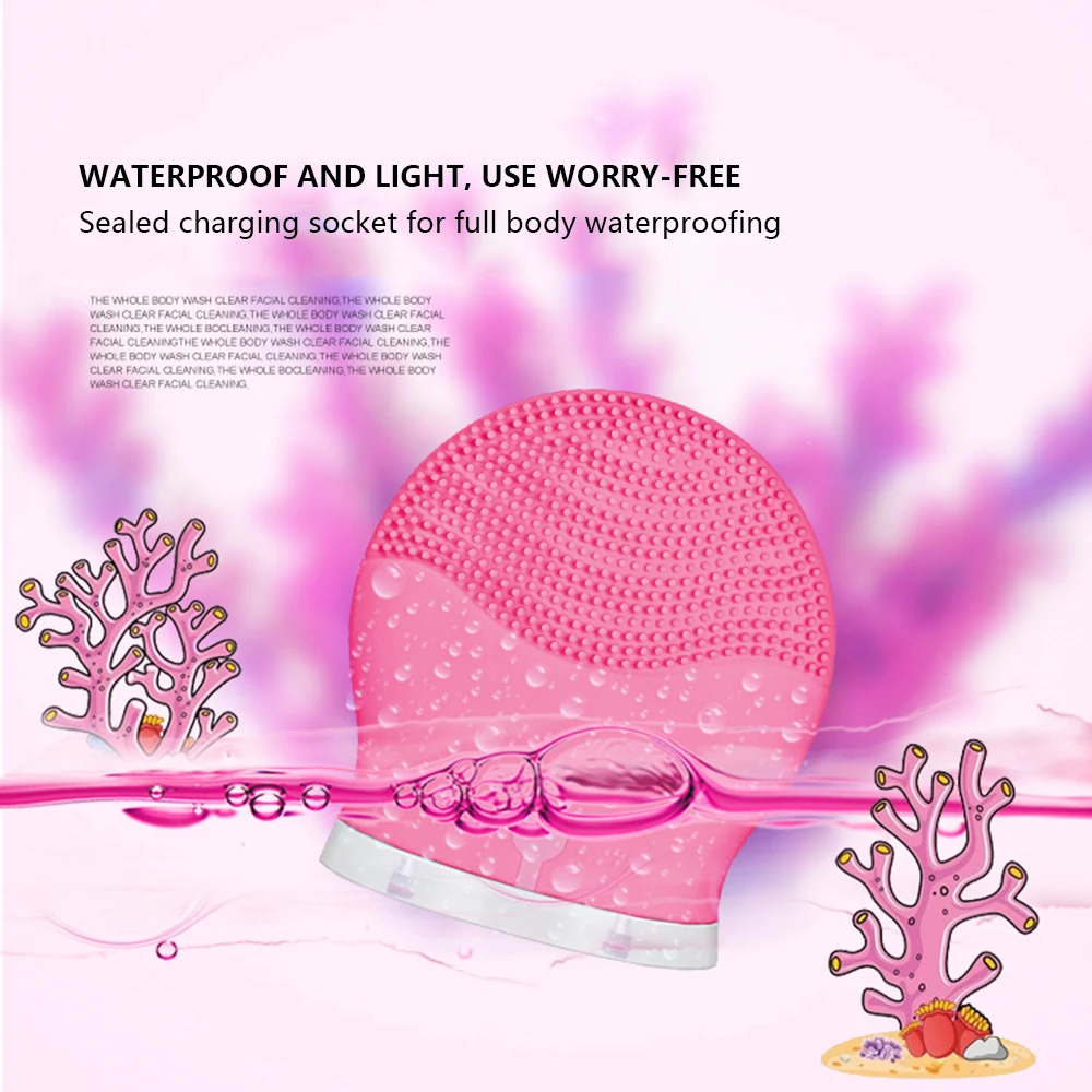 Силиконовый массажер для лица электрическая Очищающая щетка средство удаления