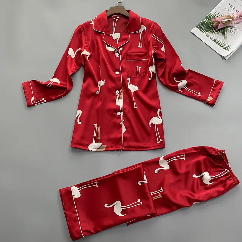 

Summer Women Shirt Trousers Pajamas Sets Sleepwear Lady Home Wear Two piec Nightgown Suit Robe Bath Gown Sleepshirts M-XL