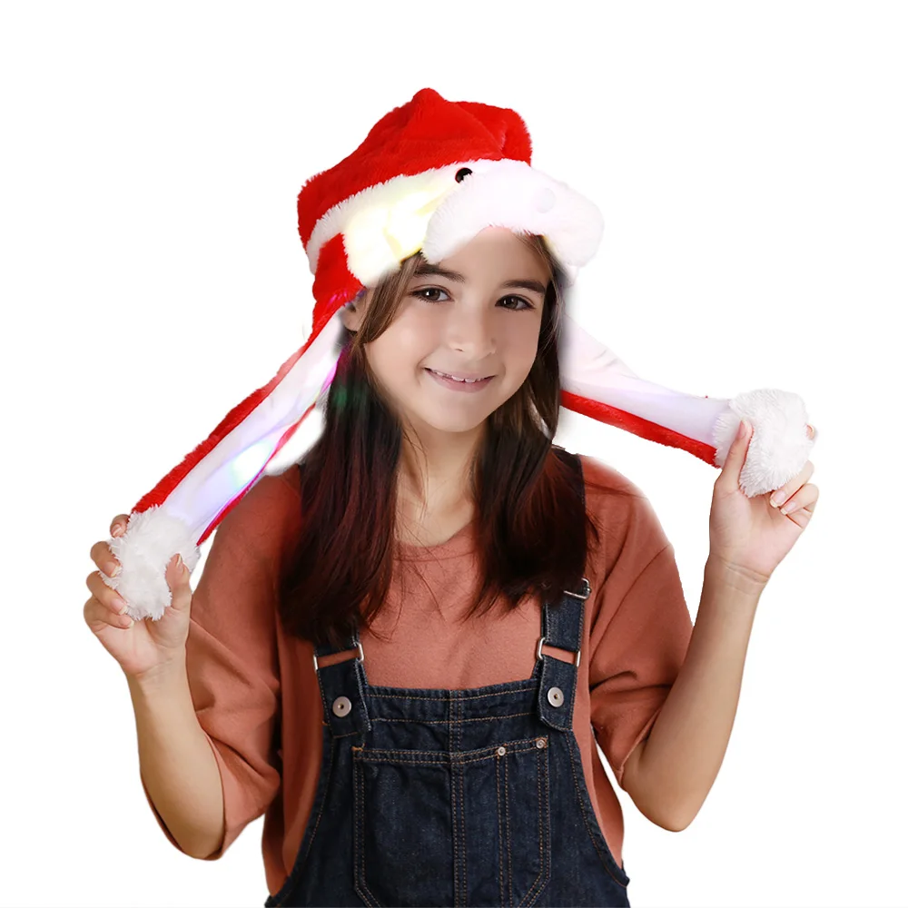 Милая Рождественская шапка подарки зимние женские шапки с ритмом музыки