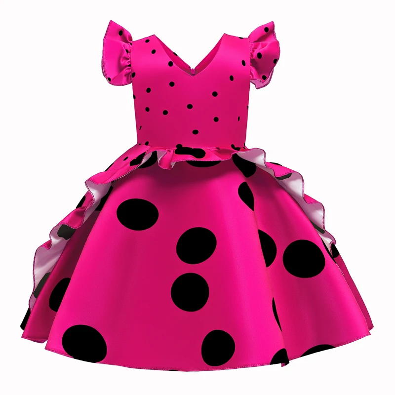 2020 летнее платье для девочек детское принцессы в горошек платья дня рождения