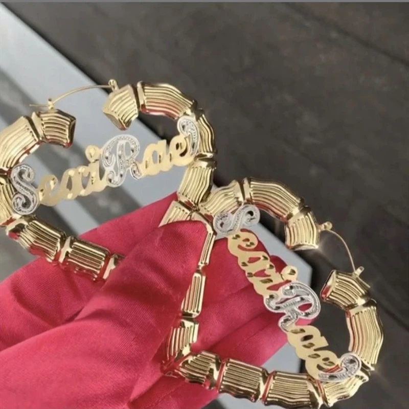 

Fashion Custom Name Earrings new Gold Hoop Earrings for Women Gift