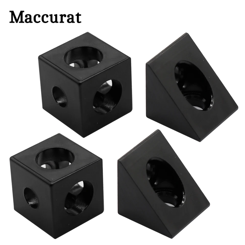 

1pcs 2020 Aluminum Block Cube Prism Connector Wheel Regulator Corner V-slot Three Way Connector 90 degree Angle for Voron 2.4