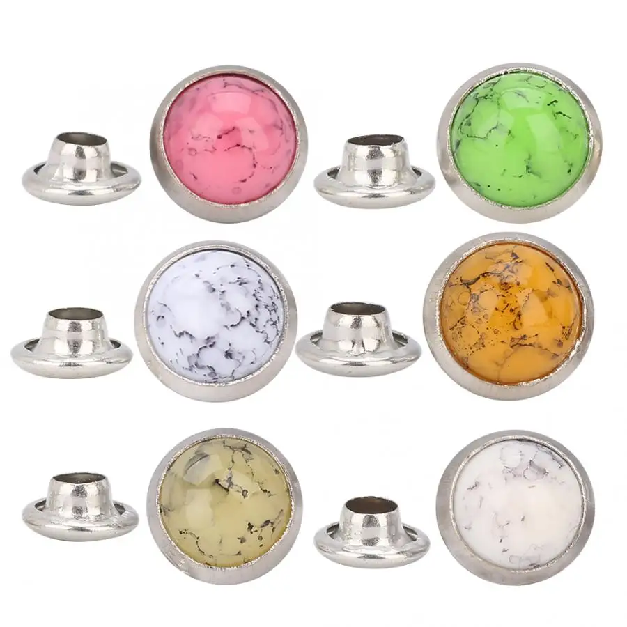 40 шт 8 мм круглый бирюзовый заклепка шпилька браслет с шипами одежда декорация