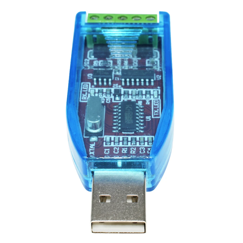 Transparent Blue Industrial USB To RS485 Converter Upgrade Protection TOP | Обустройство дома