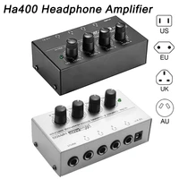 mini ha400 ultra compact 4 channel headphones earphones audio stereo amplifier with 4 headphone output channels 1 input channel