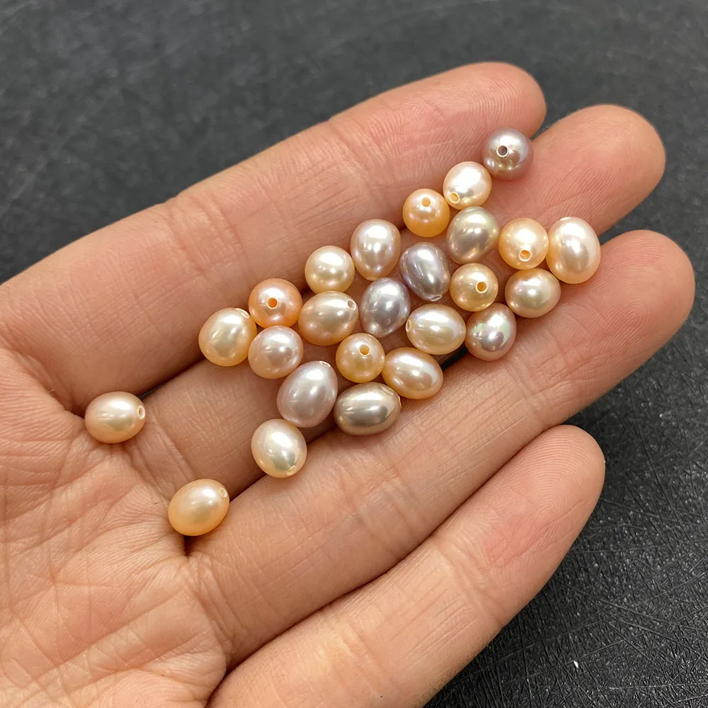 

Natural Freshwater Pearl Multicolor Beaded Smooth Oval High Quality Suitable for Making Exquisite Jewelry Earrings Wholesale