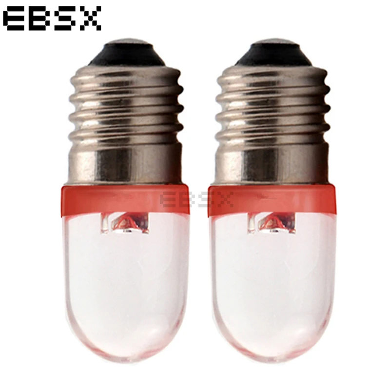 EBSX 100 шт. E10 винт 1 SMD F8 светодиодный светильник выпуклая линза белого и синего