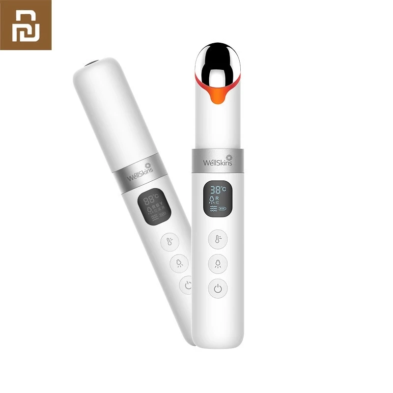 

Youpin WéllSkins LCD Display Color Light Eyes Massager Wand USB Eye Beauty Stick Heated Black Gallstone Magnetic Vibration