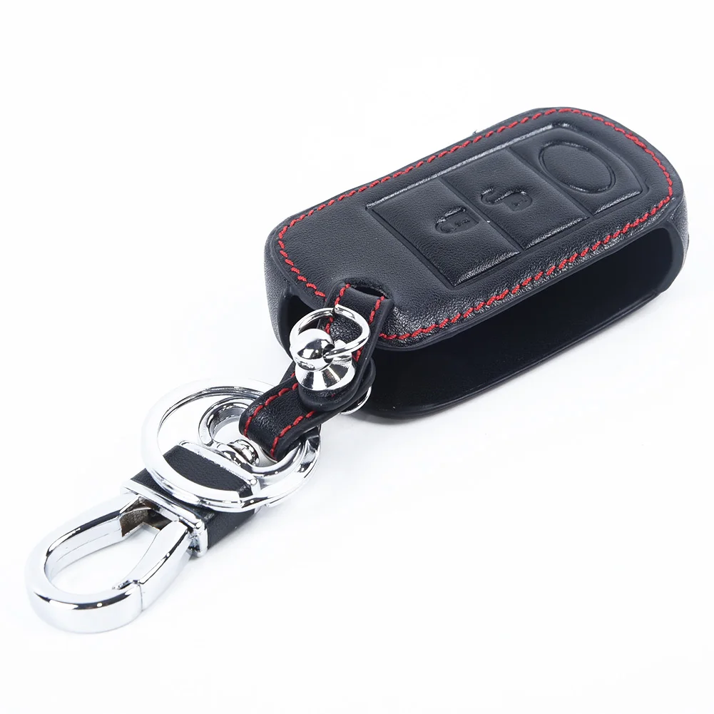 1x черный кожаный чехол для ключей автомобиля подходит Land Rover Range Sport LR3|Футляр