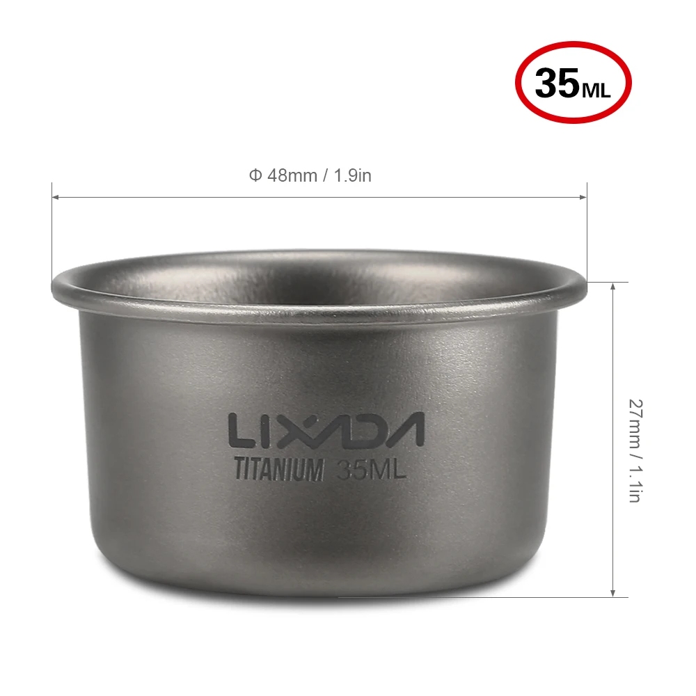 Lixada открытый Титан Чай чашки 1/2/3 шт. мини сверхлегкий посуда Офис кемпинг стол для