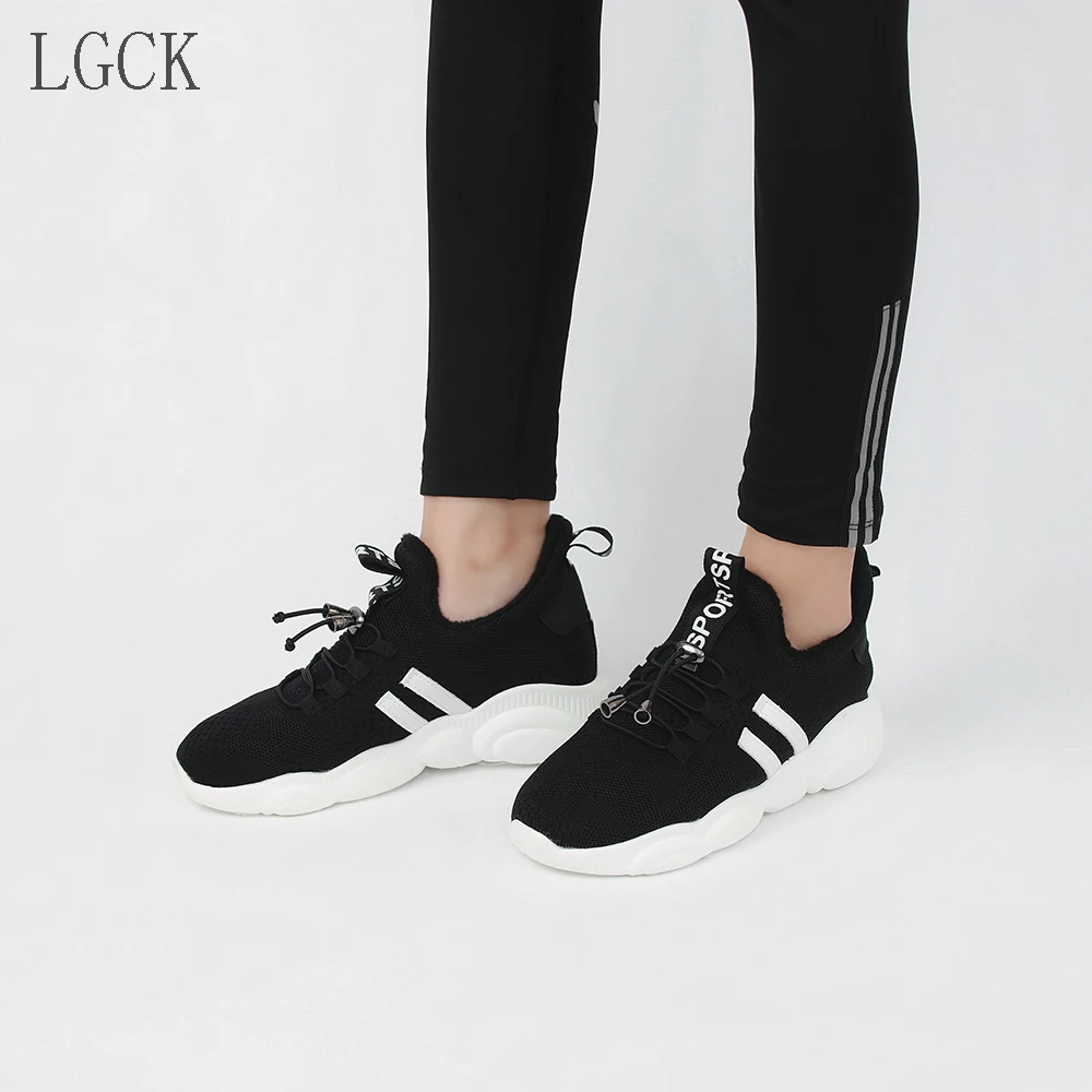 Женские кроссовки со шнуровкой сетчатые на плоской подошве повседневная обувь