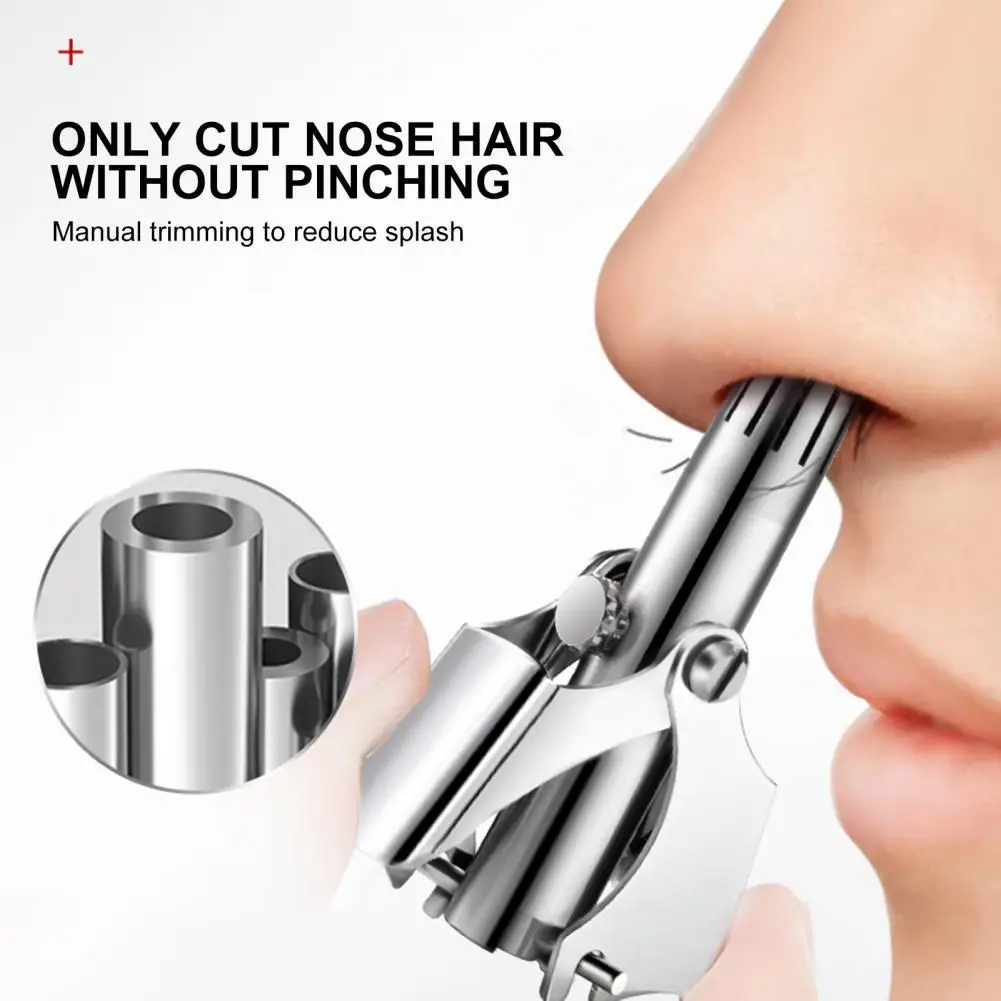 Manual Nose Trimmer Rotary Shear Stainless Steel Washable Ear Hair Razor Shaver Tool for Home Use | Красота и здоровье