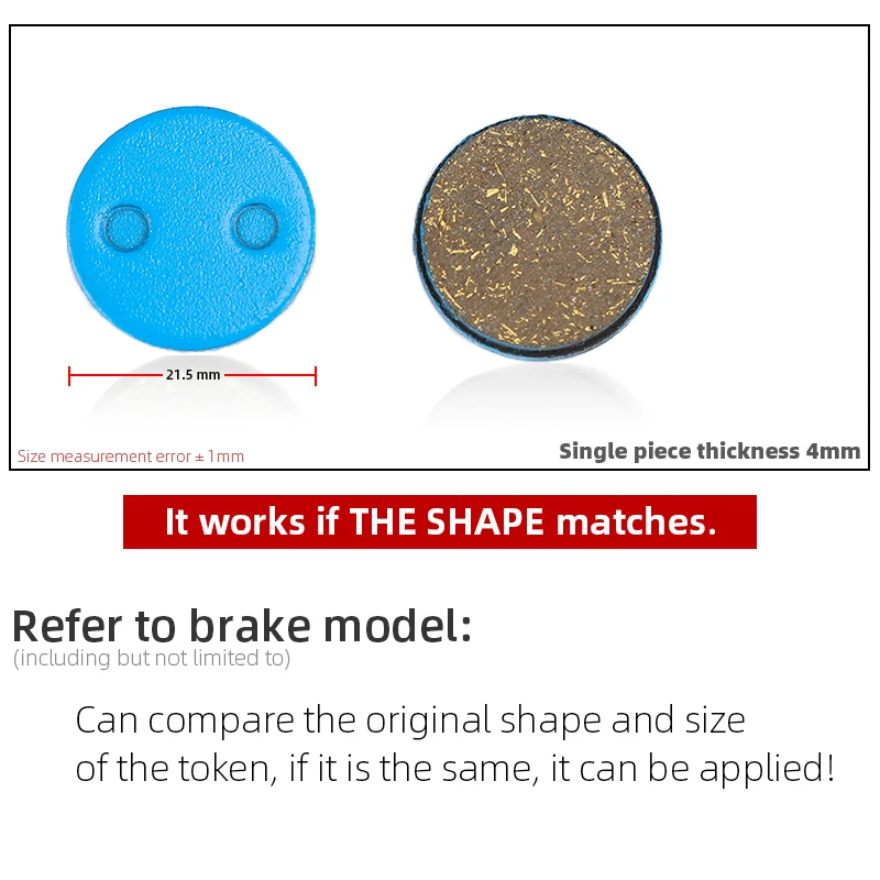 

4 Pairs of Multi Copper Brake Pads are Suitable For XiaoMijia M365 Scooter and Bicycle Brake Pads