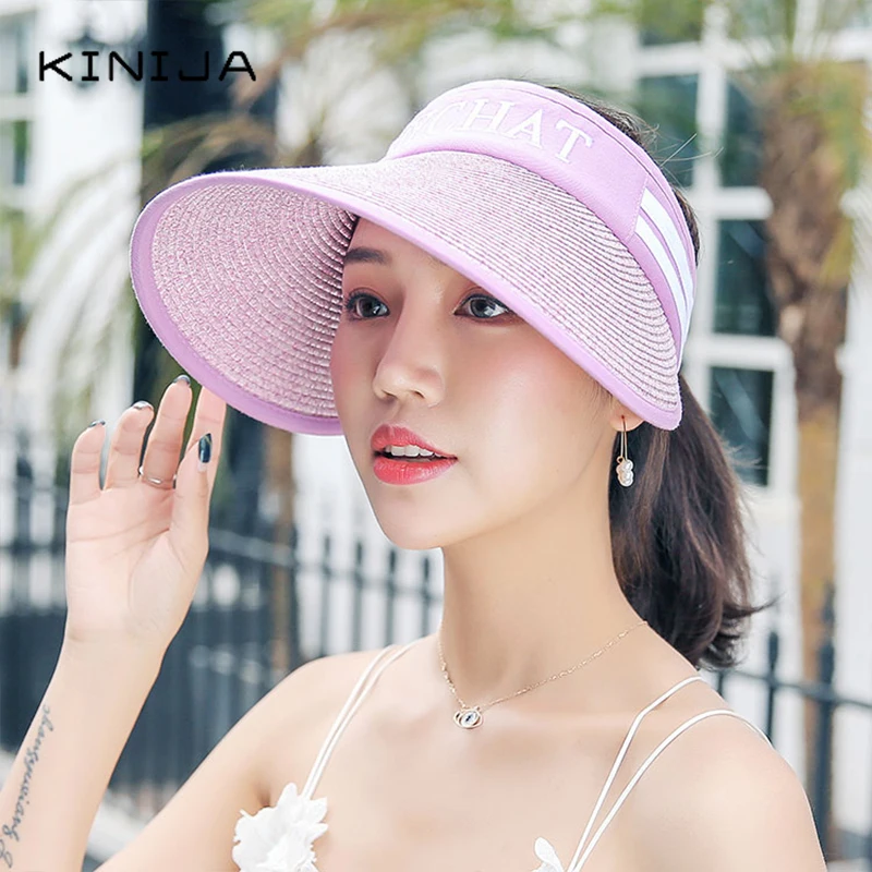 Летняя Складная соломенная шляпа от солнца с широкими большими полями пляжная