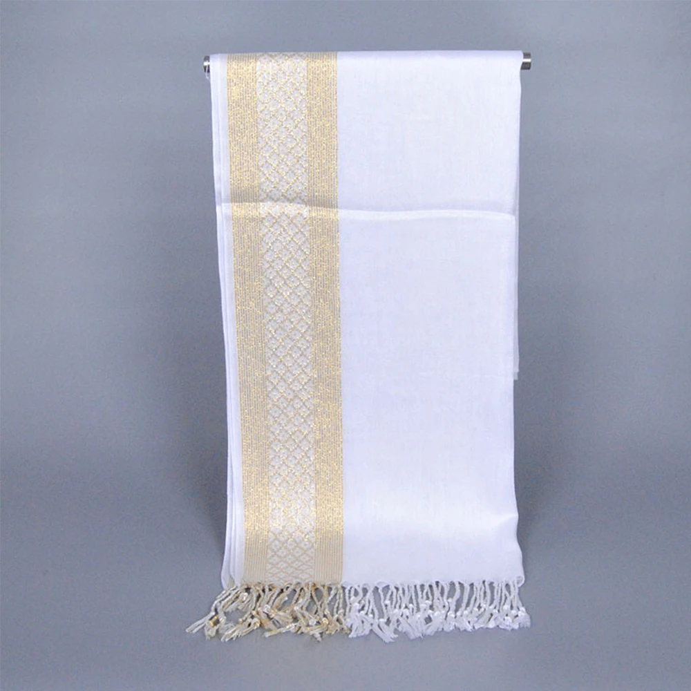 Cotton Lady Scarf Islamic Hot Sale Golden Thread Headband 16 Colors Scarves Women Soft Shawl Tassel Wrap