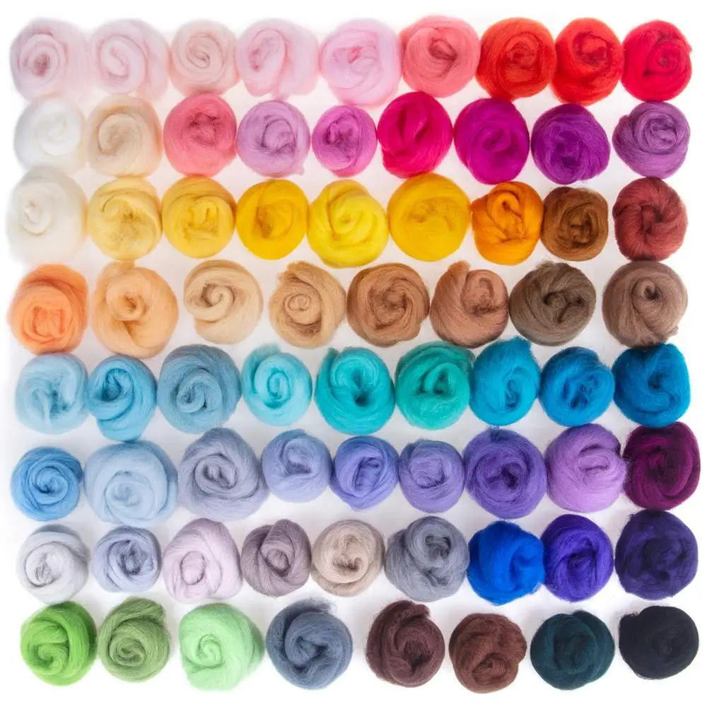 Игольчатая шерсть для рукоделия материалы шерстяная фитильная пряжа валяния и