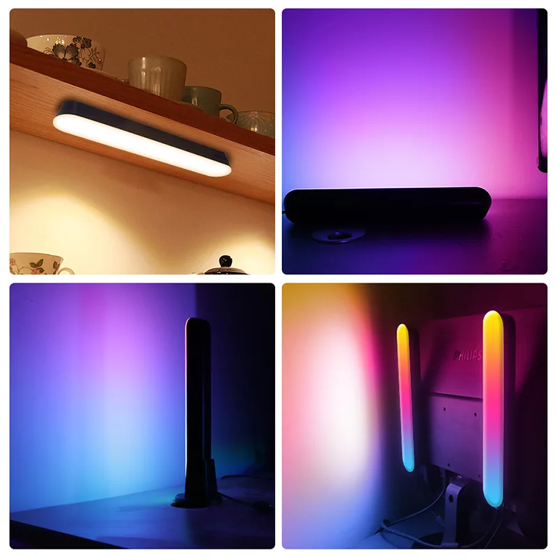 Настольные лампы RGB для компьютерных игр красочная световая панель создания