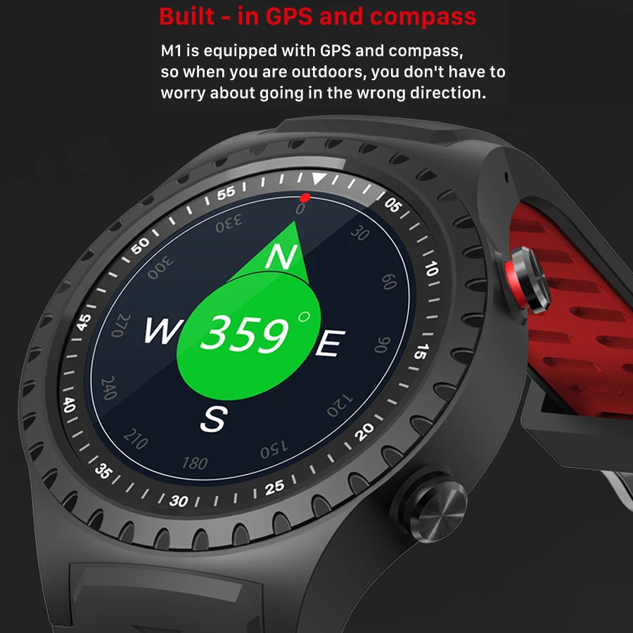 Умные часы SCOMAS gps 1," с круглым дисплеем, поддержка Bluetooth, телефонных звонков, gps компас, монитор сердечного ритма, спортивные умные часы для улицы