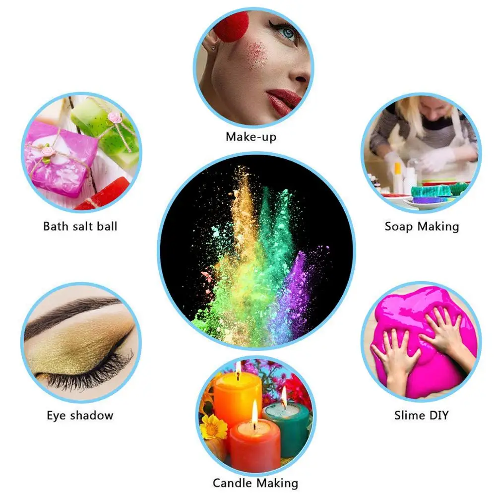 Набор Biutee из слюдяной порошковый пигмент смолы косметическая пудра цветной