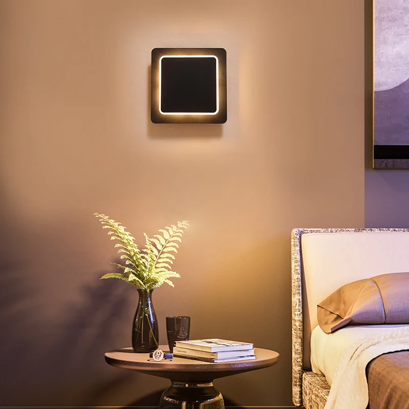 Акриловый современный светодиодный настенный светильник для дома гостиной