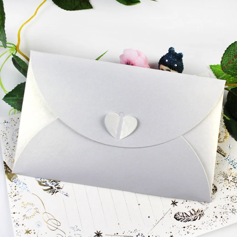 1 шт. пустой мини-конверт в форме сердца стиле ретро бумажный конверт для