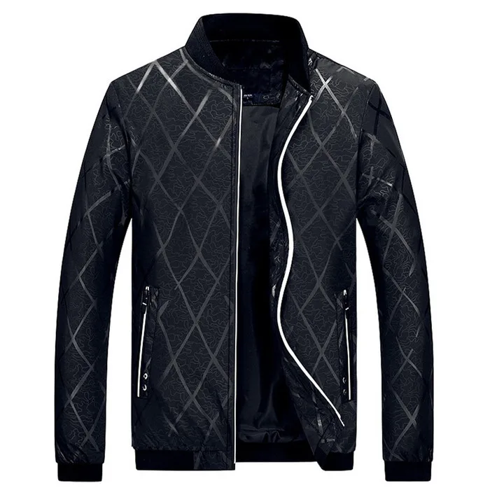Black NaranjaSabor новая куртка Мужская s осень мода Бейсбол повседневный мужской жакет сплошной цвет тонкий подходит пальто Мужская брендовая одежда N585 - Цвет: Black