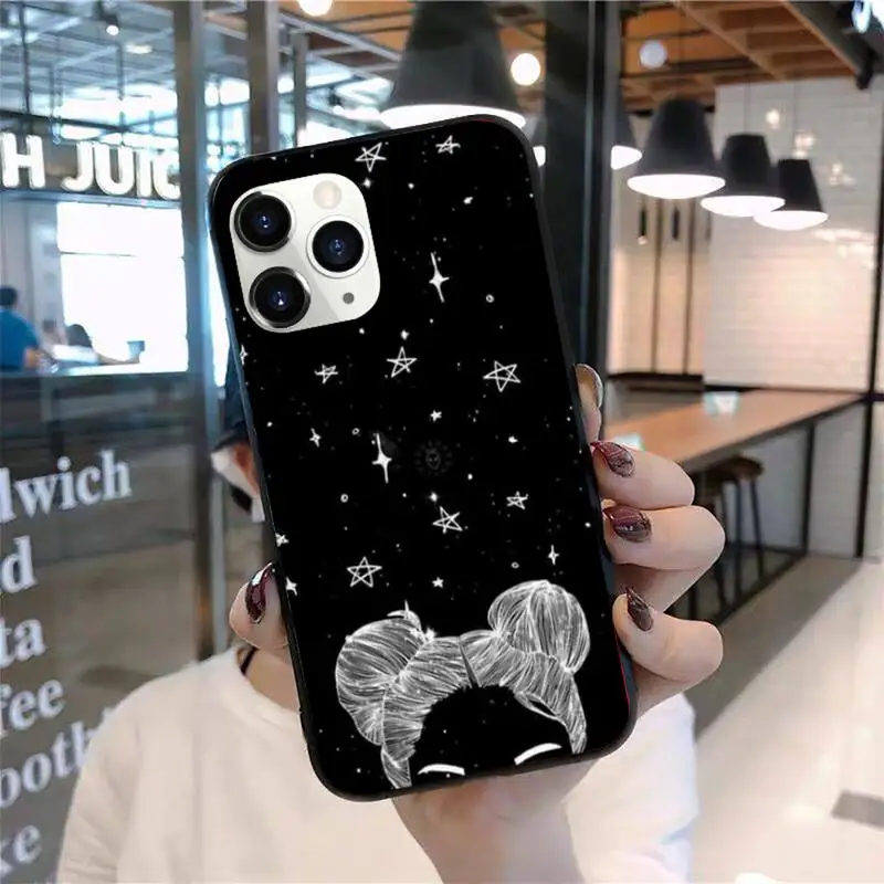

Moon stars space astronaut Phone Case for iPhone 11 12 mini pro XS MAX 8 7 6 6S Plus X 5S SE 2020 XR