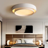 black or white led ceiling light modern simple dining living room panel lamp creative bedroom kitchen home round ceiling lamp