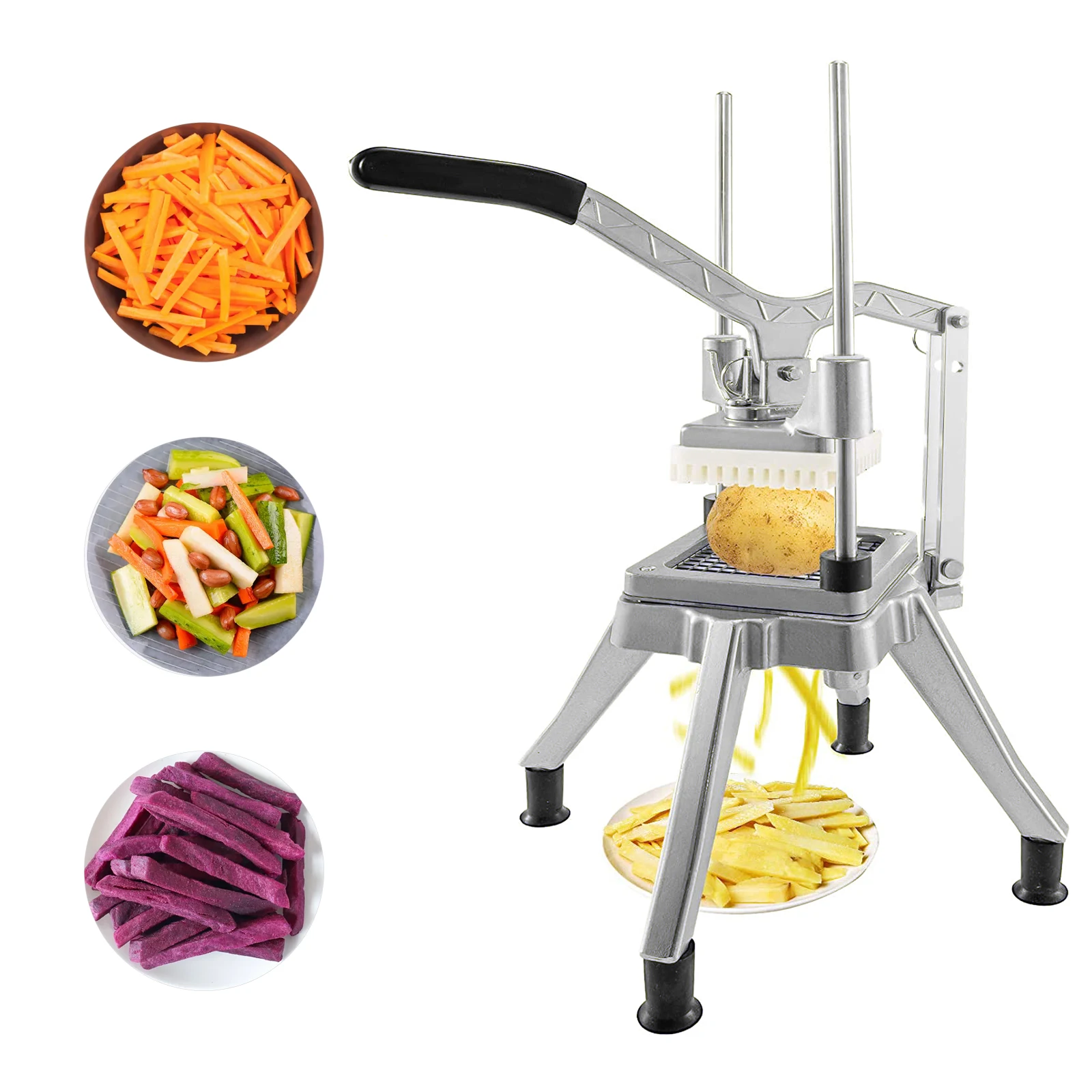 

Vegetable Cutter Multi-function Lettuce Slicing Dicing Shredding Machine Commercial Stainless Steel Blade Manual Food Processor