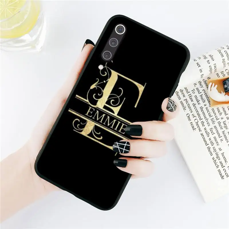 

Custom name Letter Monogram Phone Cases For Xiaomi Redmi note 7 8 9 t k30 max3 9 s 10 pro lite Luxury brand shell funda coque
