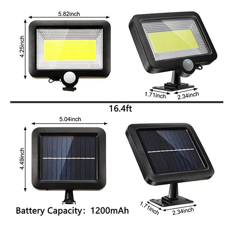 

56 100 120 LED Solar Light Outdoor Motion Sensor Wall Light Waterproof Garden Lamp Emergency Pathway Yard Street Lamp