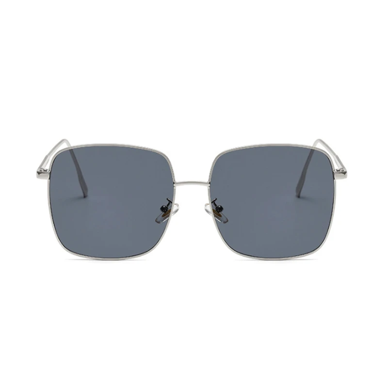 

2021 Metal Square Sunglasses Women Brand Designer Luxury Sun Glasses Female Big Frame Ocean Lens Mirror Vintage Oculos De Sol