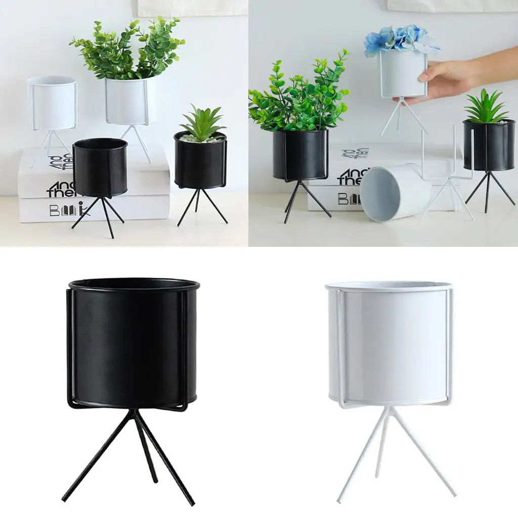 

Iron Plant Flower Pot Stand Home Outdoor Garden Patio Lawn Decor Flowerpot Container Case