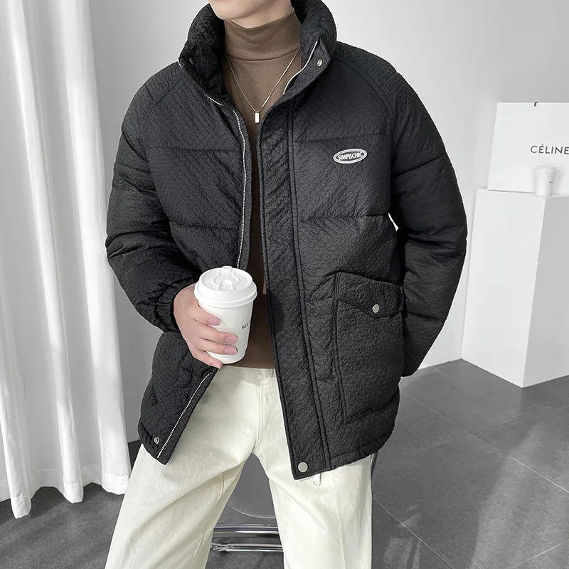 

Парка мужская зимняя однотонная, плотная теплая Модная, свободная, с хлопковой подкладкой, уличная одежда, 2021