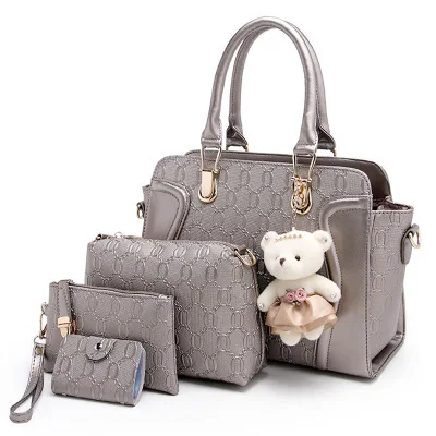 Роскошный модный комплект из 4 предметов композитные сумки с принтом женские