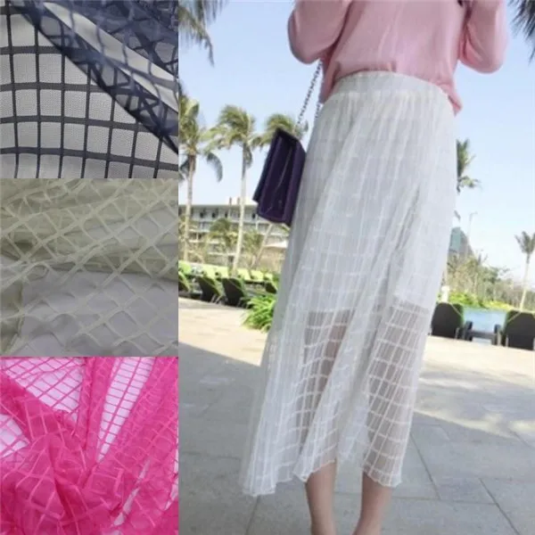 Новая весенняя сетчатая сетка ткань для одежды юбки | Дом и сад