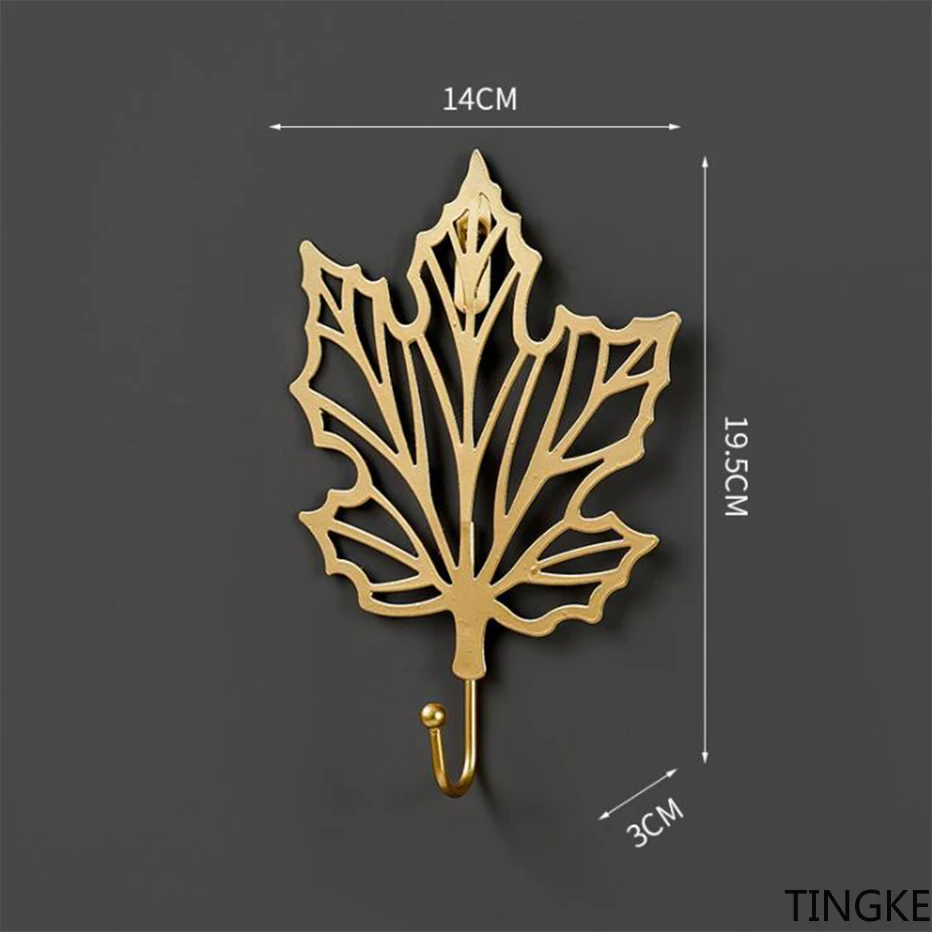 

Leaves Shape Iron Hook Nordic Wall Decoration Leaf Key Watch Bags Jewelry Haning Hook Mutifuctional Wall Hanger Rack