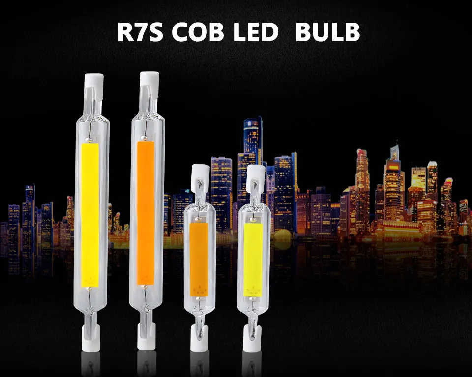 Стеклянная трубка COB СВЕТОДИОДНЫЙ R7S 118 мм 78 мм Замена галогенной лампы 220 в 230 В энергосберегающий прожектор R7S светодиодный светильник 5 Вт 10 Вт для прожектора
