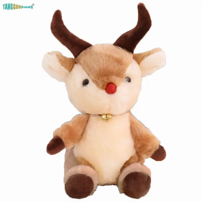 

25cm Deer Soft stuffed plush animals Kids toy Christmas elk plush toys Baby comfort toy Christmas special gifts 100% cotton