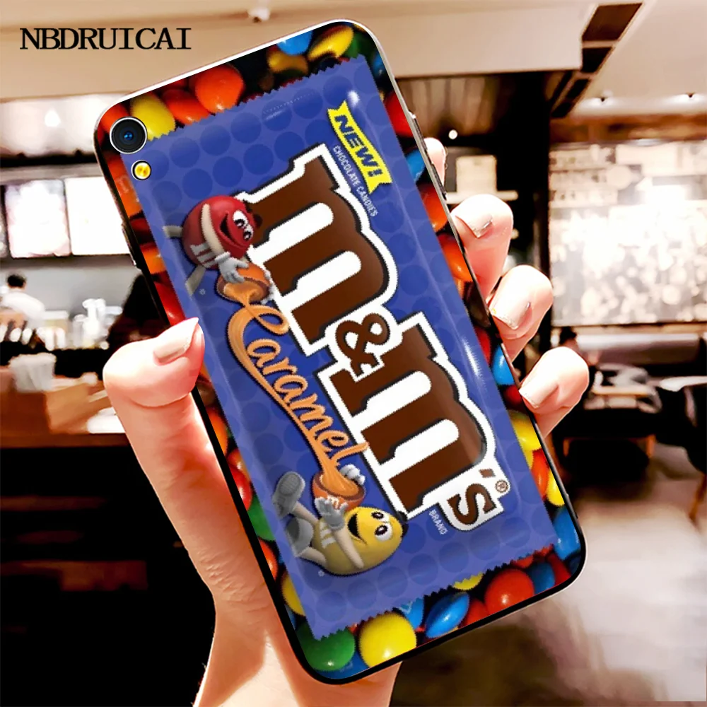 Чехол NBDRUICAI M &amp Ms с рисунком шоколада черный мягкий чехол для Vivo Y91c Y17 Y51 Y67 Y55 Y93 Y81S