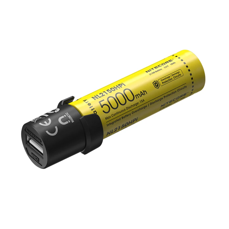 NITECORE 3 в 1 21700 интеллектуальная аккумуляторная система NL2150HPi 5000 мАч перезаряжаемая батарея + MPB21 Внешний