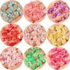 Цветные акриловые бусины в форме сердца AB, бусины-разделители россыпью для изготовления украшений, браслетов ручной работы сделай сам 100 шт.лот 9x8x4 мм