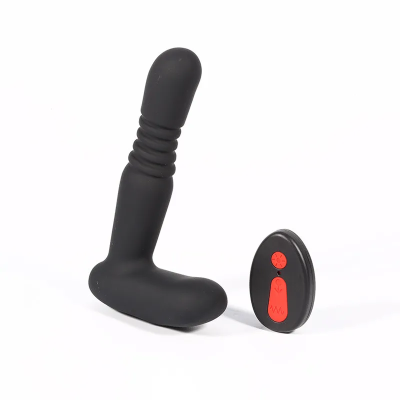 Телескопический фаллоимитатор с подогревом вибратор для мужчин дистанционным